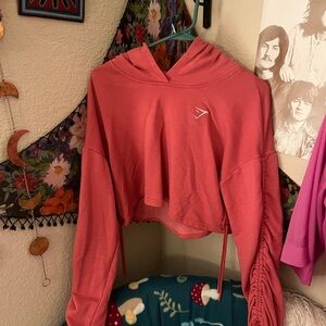 Gymshark Coral Cropped Hoodie